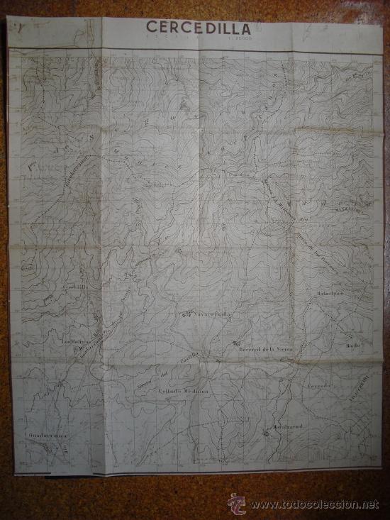 Militaria: MAPA DE CERCEDILLA EJERCITO NACIONAL E 1/25000 EDICION NO NORMALIZADA