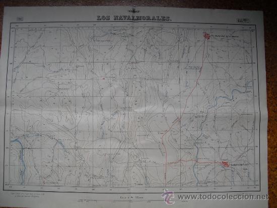 Militaria: 1939 GUERRA CIVIL MAPA DE LOS NAVALMORALES DEL EJERCITO DEL AIRE E 1:25.000