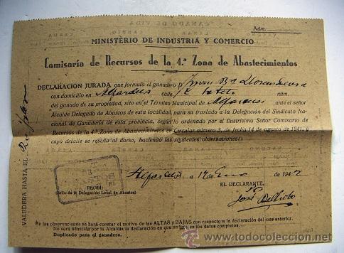 Militaria: Comisaria de Recursos de la 4&ordf; Zona 1942