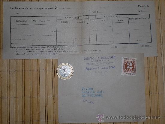 Militaria: Certificado de penales - Foto 1