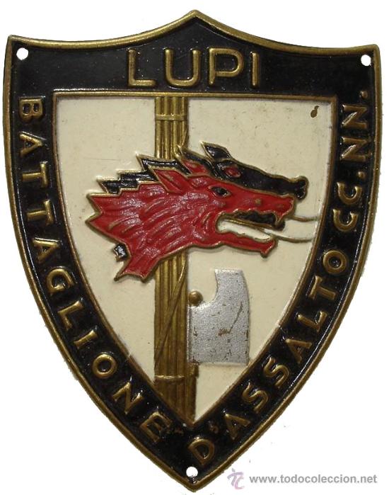 Militaria: CHAPA BRAZO ORIGINAL BATALLON ASALTO LUPI. GUERRA CIVIL