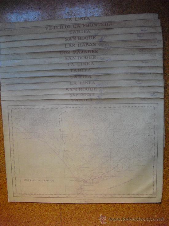 Military Antiques: CONJUNTO DE 14 MAPAS DE LA GUERRA CIVIL EJERCITO DEL SUR 47X70 CMS