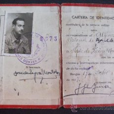 Militaria: CARNET DE IDENTIDAD MILITAR DE ALFEREZ PROVISIONAL. BURGOS, 1937 . SELLO Y MEMBRETE REPUBLICA .