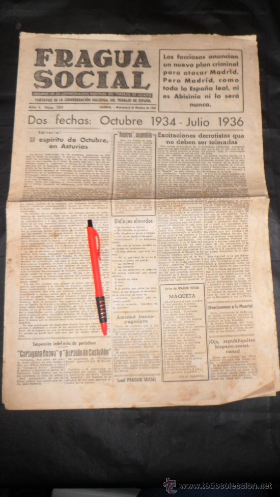 Militaria: FRAGUA SOCIAL --- 6-10-1937 ---- Numero 350