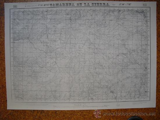 Militaria: GUERRA CIVIL  MAPA DE CAMARENA DE LA SIERRA  HOJA 613  EJERCITO NACIONAL ESCALA 1: 50000