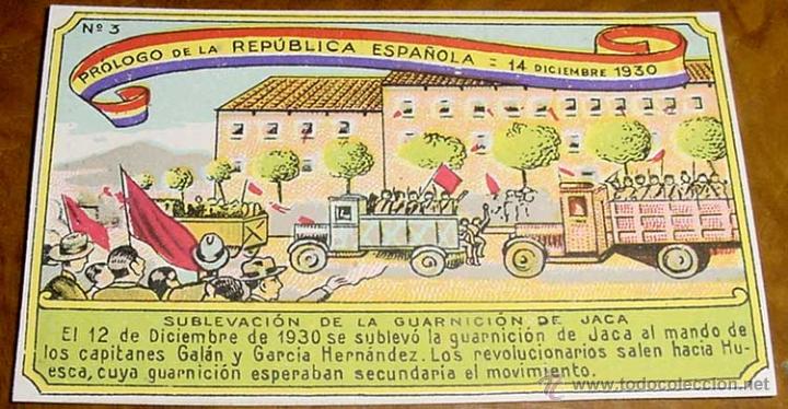 Military Antiques: ANTIGUO CROMO NUM. 3 DE LA COLECCION EPISODIOS DE LA PROCLAMACION DE LA REPUBLICA ESPA&Ntilde;OLA - 14 DE A