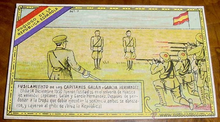 Military Antiques: ANTIGUO CROMO NUM. 7 DE LA COLECCION EPISODIOS DE LA PROCLAMACION DE LA REPUBLICA ESPA&Ntilde;OLA - 14 DE A
