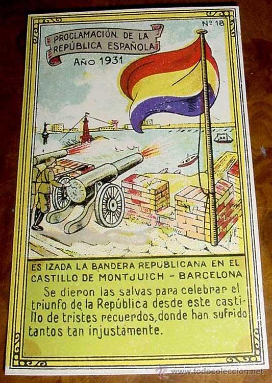 Military Antiques: ANTIGUO CROMO NUM. 18 DE LA COLECCION EPISODIOS DE LA PROCLAMACION DE LA REPUBLICA ESPA&Ntilde;OLA - 14 DE