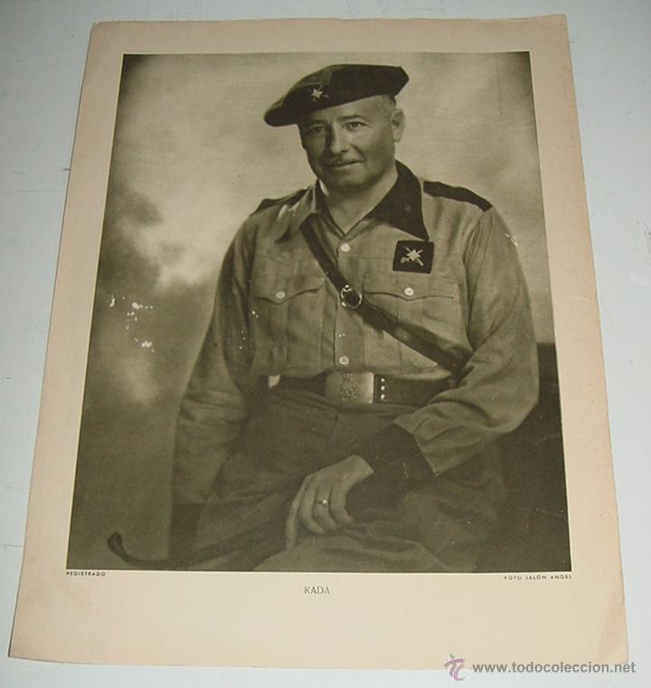 Military Antiques: ANTIGUA L&Aacute;MINA-RETRATO DEL GENERAL RADA (MUY GRANDE) - COLECCI&Oacute;N FORJADORES DEL IMPERIO. MIDE 37X27
