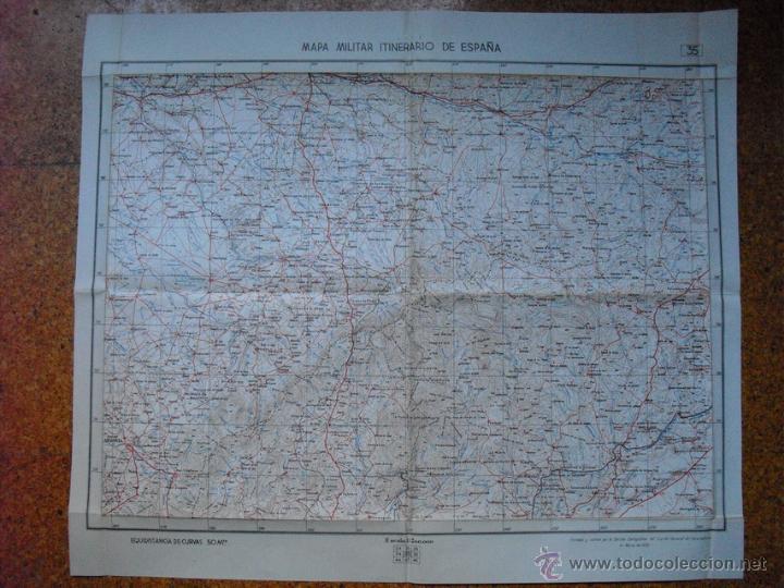 Military Antiques: MARZO 1939 HOJA 35 DEL M.M. ITINERARIO EJERCITO NACIONAL ( COPIA DE MAPA DEL EJ, REPUBLICANO)