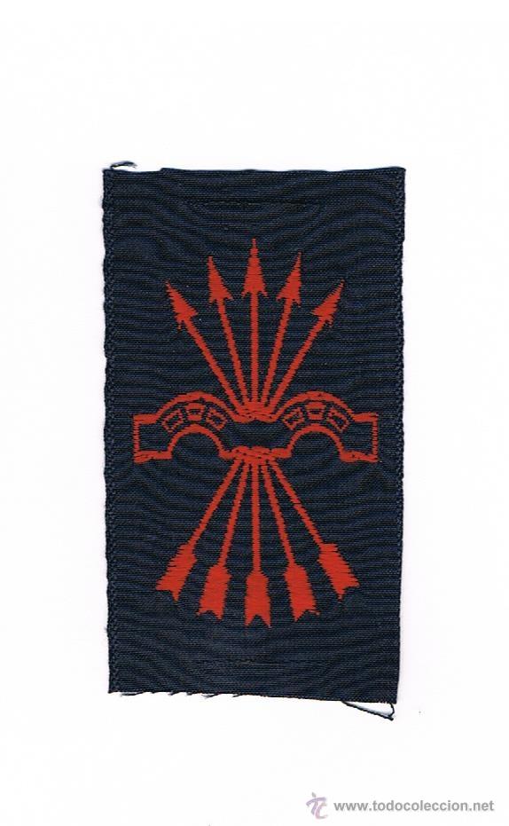 Militaria: FALANGE ESPA&Ntilde;OLA, YUGO SOBRE TELA, LINEAS FINAS,