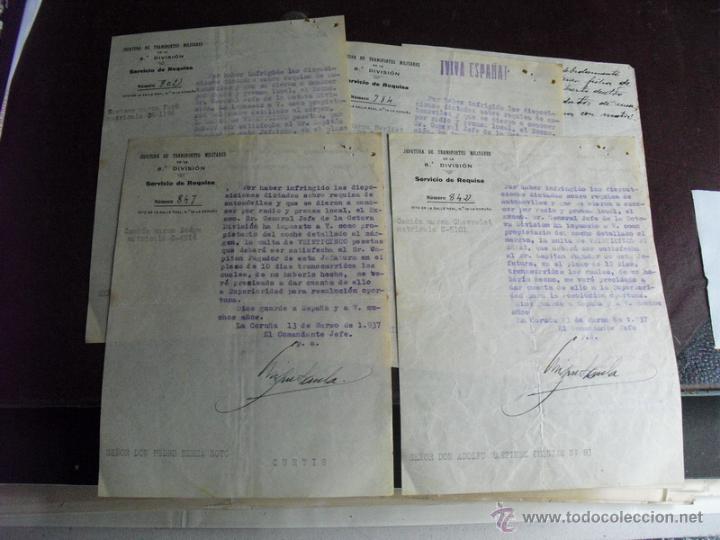 Militaria: 1937 GUERRA CIVIL CINCO MULTAS IMPUESTAS DE FORMA ERR&Oacute;NEA