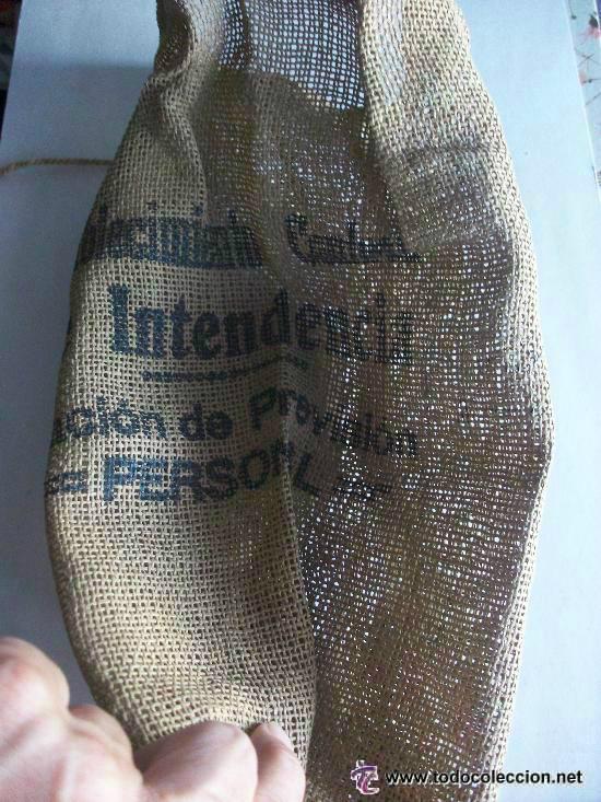Military Antiques: GUERRA CIVIL : INTENDENCIA : SAQUITO ( 20 x 30 CM ) PARA RACION DE PREVISION PERSONAL.. ORIGINAL.