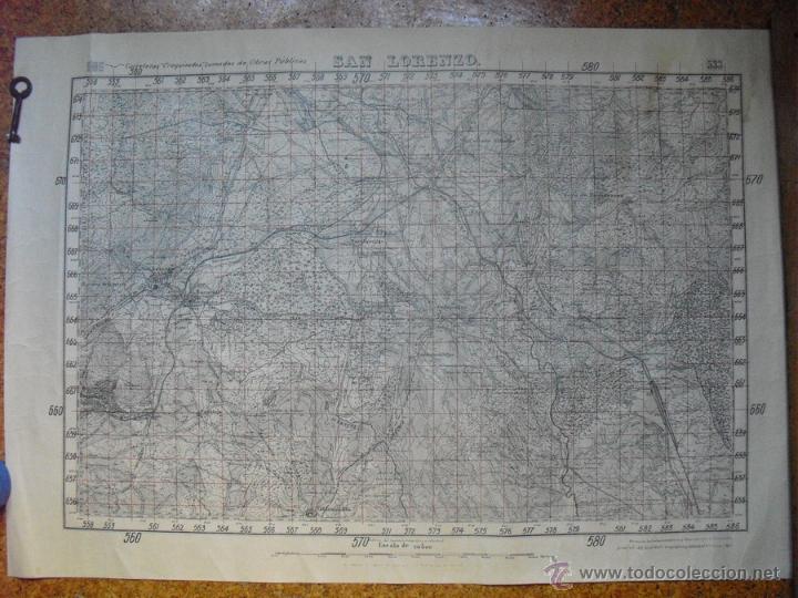 Militaria: GUERRA CIVIL MAPA DE SAN LORENZO ( DEL ESCORIAL) DEL EJERCITO REPUBLICANO &Uacute;NICO
