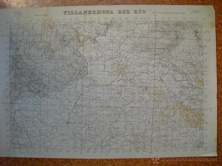 Militaria: 1938 GUERRA CIVIL  MAPA DE VILLAHERMOSA DEL RIO DEL EJERCITO REPUBLICANO  &Uacute;NICO
