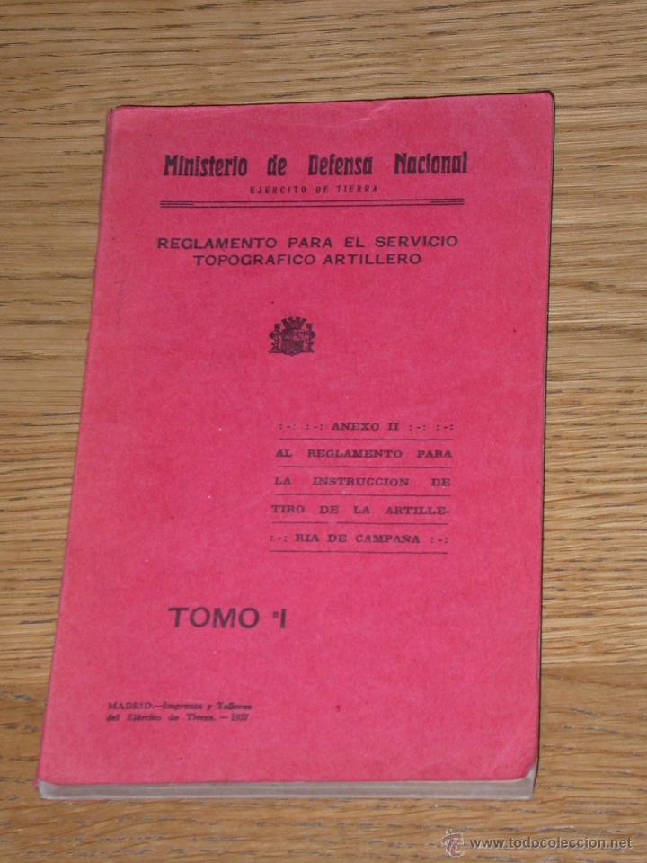 Militaria: M&ordm; DEFENSA NACIONAL. RGLTO. INSTR.TIRO ARTILLER&Iacute;A DE CAMPA&Ntilde;A. GUERRA CIVIL ESPA&Ntilde;OLA