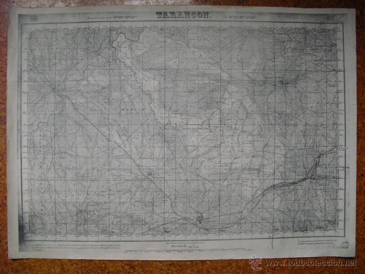Militaria: GUERRA CIVIL MAPA DE TARANCON EJERCITO NACIONAL EDITADO POR EL CTV 1:50000