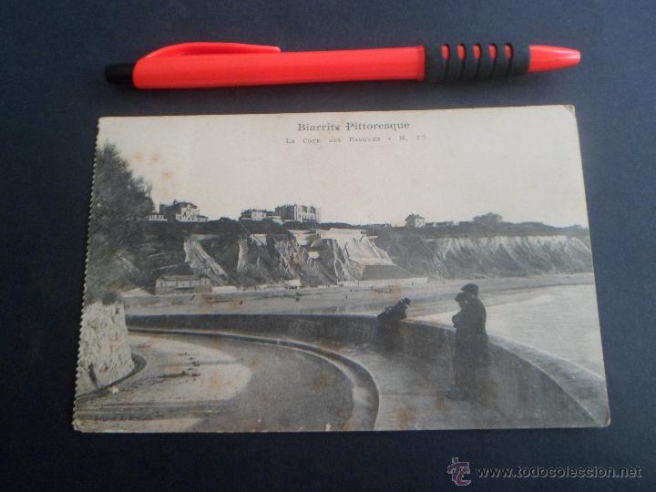 Militaria: POSTAL DE BIARRITZ A VALENCIA --- ESCRITA 8 OCTUBRE 1938 - CON SELLO 25 CTS REPUBLICA