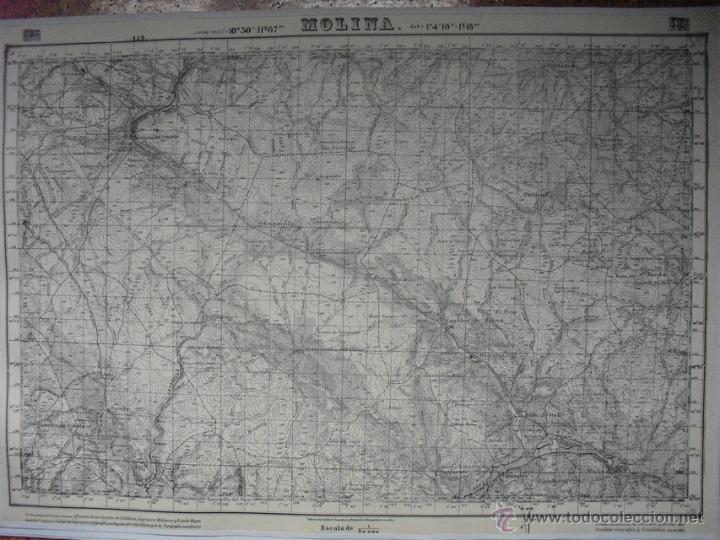 Militaria: MAPA DE MOLINA EDICI&Oacute;N DEL EJ&Eacute;RCITO NACIONAL EN LA GUERRA CIVIL 1:50000