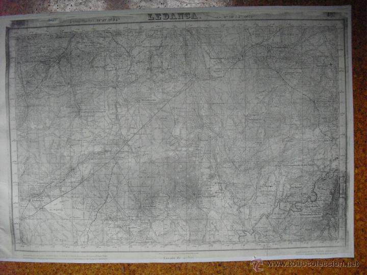 Militaria: GUERRA CIVIL MAPA DE LEDANCA EJERCITO NACIONAL EDITADO POR EL CTV 1:50000