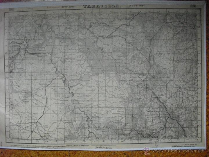 Military Antiques: GUERRA CIVIL MAPA DE TARAVILLA EJERCITO NACIONAL EDITADO POR EL CTV 1:50000