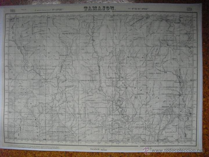Military Antiques: MAPA DE TAMAJON DEL EJERCITO NACIONAL EN LA GUERRA CIVIL E 1:50000