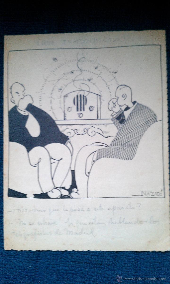 Militaria: 1938. GUERRA CIVIL DIBUJO ORIGINAL FIRMADO NAZARI !QUE INMUNDICIA! GUERRA CIVIL