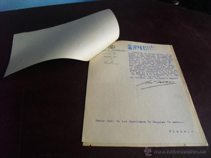 Militaria: 1937 EXPEDIENTE SOBRE INDEMNIZACION POR COCHE REQUISADO QUE RESULT&Oacute; DESTRUIDO