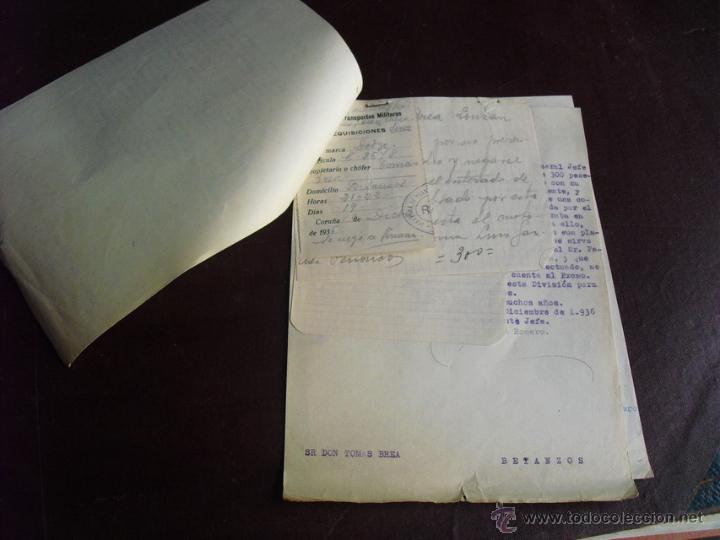 Militaria: 1936 EXPEDIENTE Y MULTAS A DOS CHOFERES CIVILES DEL SERVICIO DE REQUISAS DE LA  CORU&Ntilde;A