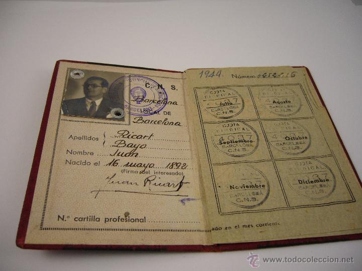 Militaria: DOCUMENTO CARNET FALANGE ESPA&Ntilde;A - Foto 1