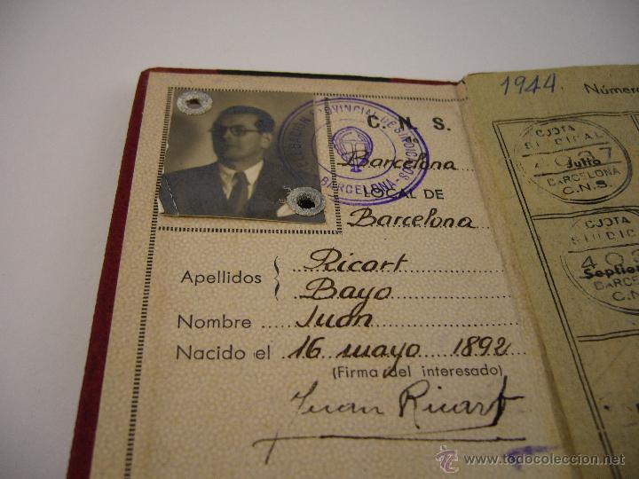 Militaria: DOCUMENTO CARNET FALANGE ESPA&Ntilde;A - Foto 7