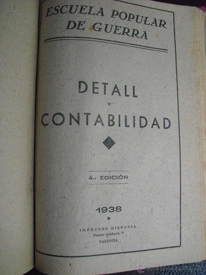 Militaria: 1938 GUERRA CIVIL   DETALL Y CONTABILIDAD   ESCUELA POPULAR DE GUERRA