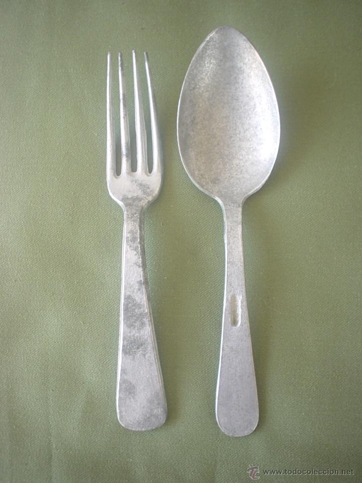 Militaria: CUBIERTOS - CUCHARA TENEDOR