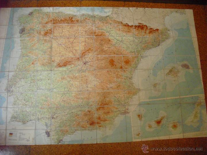 Military Antiques: GUERRA CIVIL MAPA DE ESPA&Ntilde;A 1:1000000 INSTITUTO GEOGRAFICO EJCTO. REPUBLICANO 135X90 CMS ESPECIAL