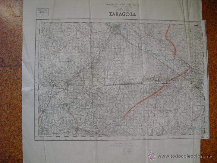 Militaria: GUERRA CIVIL MAPA DE MANDO DEL EJERCITO NACIONAL  ZARAGOZA 1:100000