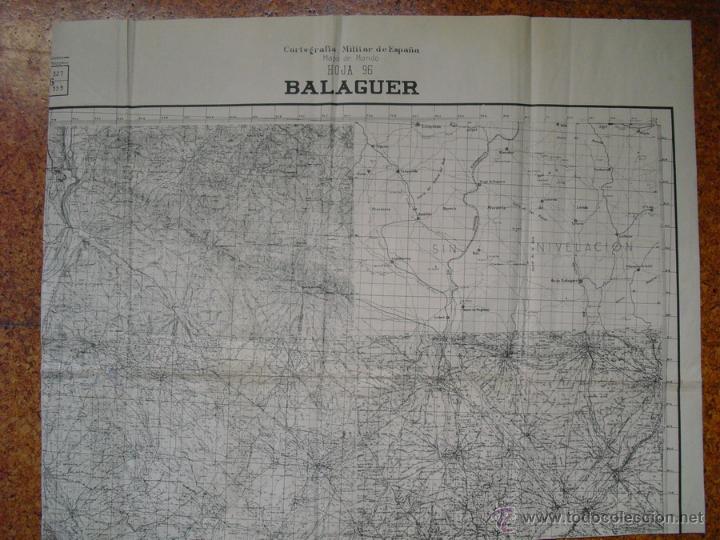 Militaria: GUERRA CIVIL MAPA DE MANDO DEL EJERCITO NACIONAL BALAGUER 1:100000