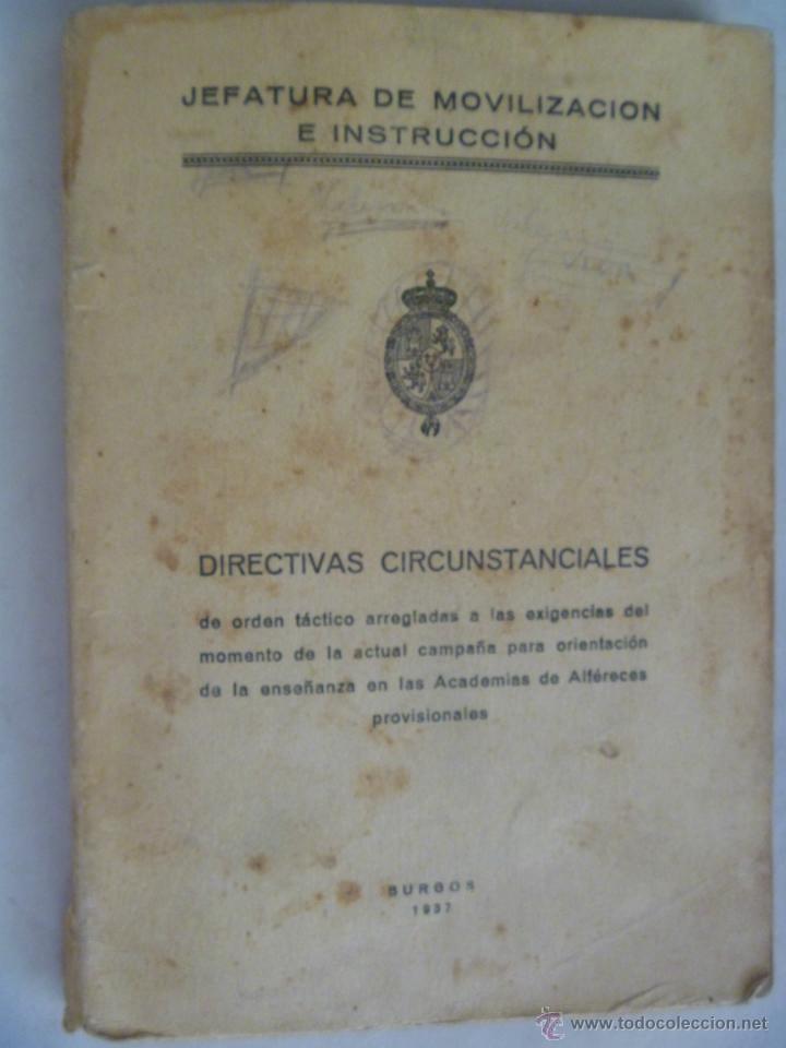 Militaria: GUERRA CIVIL : LIBRO DE TEXTO PARA ALFERECES PROVISONALES . BURGOS 1937