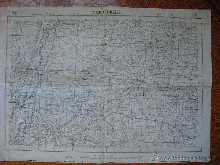 Military Antiques: GUERRA CIVIL MAPA DE LECI&Ntilde;ENA EJERCITO NACIONAL EDITADO POR CTV EN FORMATO ESPA&Ntilde;OL