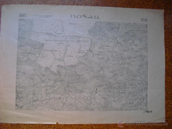 Militaria: GUERRA CIVIL MAPA DE BO&Ntilde;AR DEL EJERCITO NACIONAL 1:50000 NO CATALOGADA