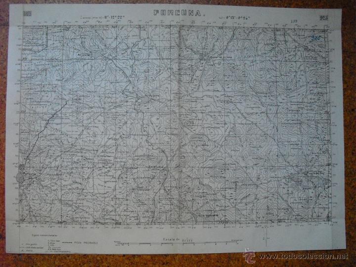 Military Antiques: GUERRA CIVIL MAPA DE PORCUNA EJERCITO NACIONAL E 1:50000 &Uacute;NICO