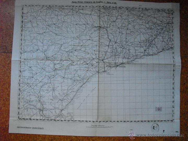 Military Antiques: GUERRA CIVIL MAPA ITINERARIO MILITAR HOJA 38 EJERCITO NACIONAL E 1:200000 CUARTEL GRAL GENERALISIMO