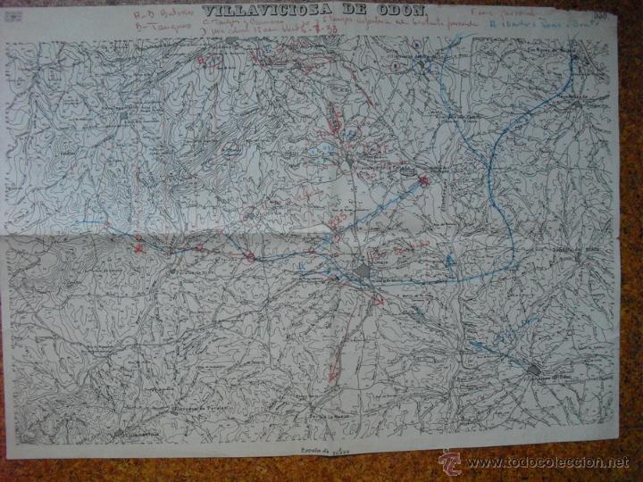 Militaria: GUERRA CIVIL EJERCITO NACIONAL MAPA DE VILLAVICIOSA DE ODON 1:50000