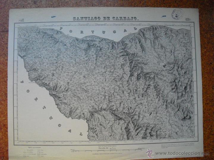 Militaria: GUERRA CIVIL MAPA DE SANTIAGO DE CARBAJO EJTO. NACIONAL SELLO DEL CUARTEL GENERAL DEL GENERALISIMO