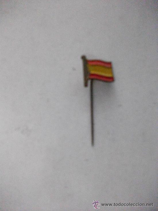 Militaria: GUERRA CIVIL : BANDERITA PATRIOTICA , ESPA&Ntilde;A , ALFILER DE SOLAPA