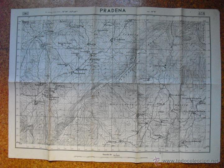 Militaria: GUERRA CIVIL MAPA DE PRADENA  EJTO. NACIONAL E 1:50000 HOJA DESCONOCIDA HASTA LA FECHA NO CATALOGADA