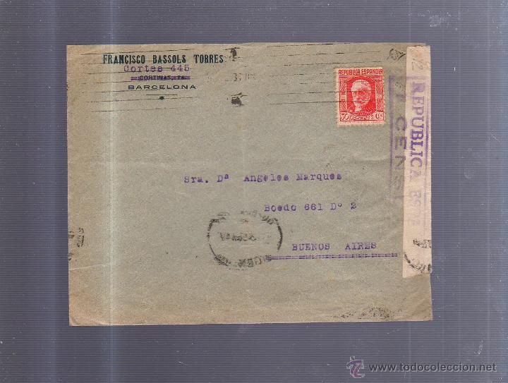Militaria: TARJETA POSTAL. CENSURA MILITAR. BARCELONA. 1937. VER DORSO