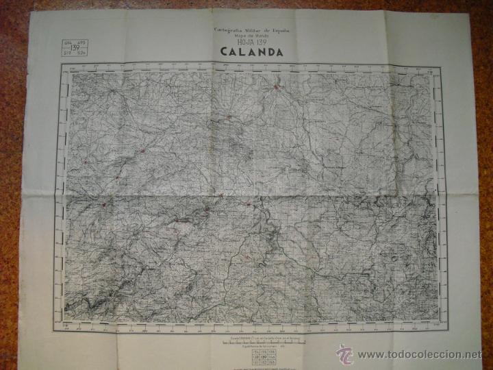 Militaria: GUERRA CIVIL MAPA DE MANDO 1:100000 CALANDA EJERCITO NACIONAL