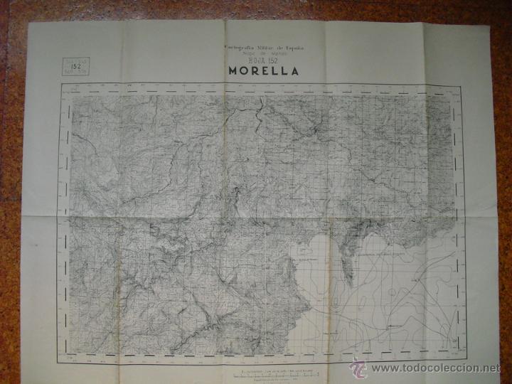 Militaria: GUERRA CIVIL MAPA DE MANDO 1:100000 MORELLA EJERCITO NACIONAL . &Uacute;NICO EN ESPA&Ntilde;A