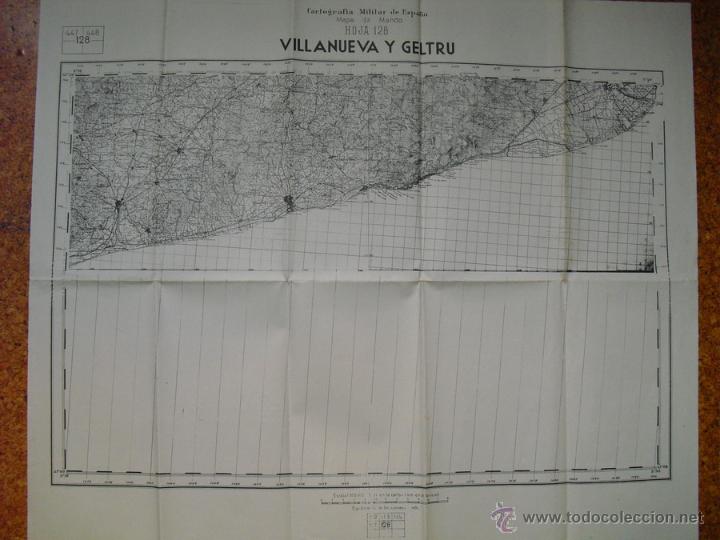 Military Antiques: GUERRA CIVIL MAPA DE MANDO 1:100000  VILLANUEVA Y GELTR&Uacute; EJERCITO NACIONAL