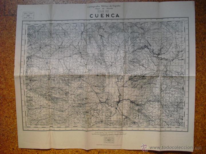 Militaria: GUERRA CIVIL MAPA DE MANDO 1:100000  CUENCA EJERCITO NACIONAL . &Uacute;NICO EN ESPA&Ntilde;A